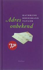 Adres onbekend 9789041412157 Kathrine Kressmann Taylor, Verzenden, Kathrine Kressmann Taylor