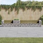 vidaXL Tuinbank met schanskorf geïmpregneerd grenenhout, Tuin en Terras, Verzenden, Nieuw