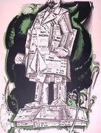 Posthuma gemaakt van voedselbonnen op spotprent (Lithos), Antiek en Kunst, Kunst | Litho's en Zeefdrukken, Verzenden