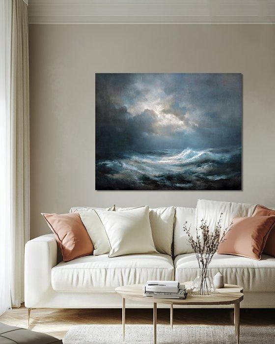 Chrystian Milanowski - The Dramatic Waves - XL, Antiek en Kunst, Kunst | Designobjecten