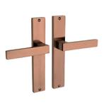 Lusso geveerd op schild met mat bronzen PVD coating, Doe-het-zelf en Bouw, Ophalen of Verzenden, Nieuw, IJzer, Klink of Kruk