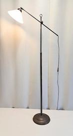 Vloerlamp om te lezen - Hengellamp - Messing, opalineglas