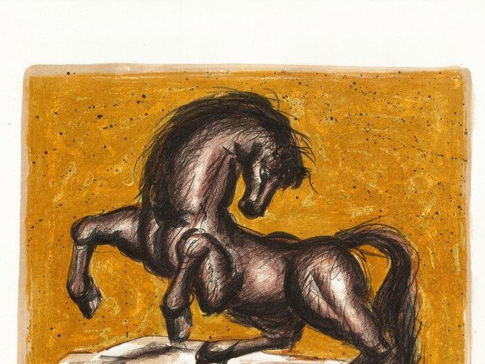 Franz Priking (1929-1979) - Après lorage, Cheval cabré, Antiek en Kunst, Antiek | Overige Antiek