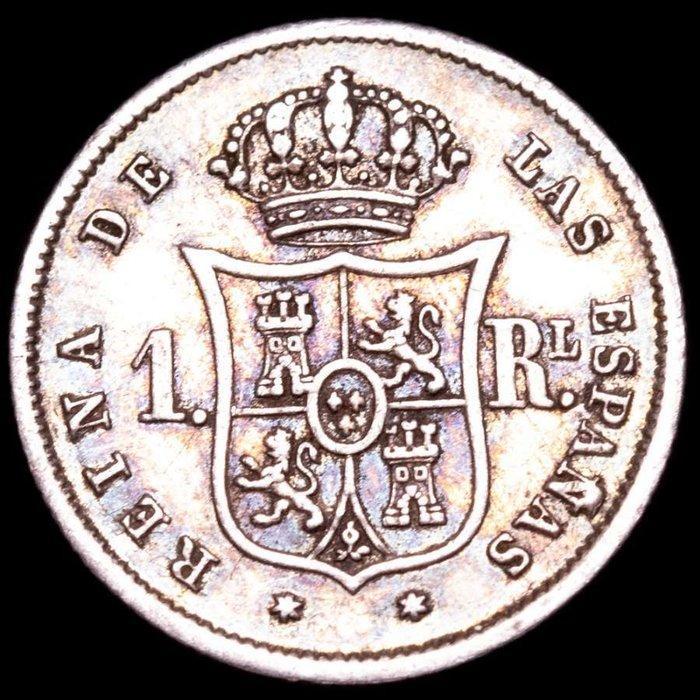 Spanje. Isabel II. Real 1859 Madrid (Zonder Minimumprijs), Postzegels en Munten, Munten | Europa | Niet-Euromunten