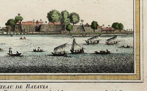 Indonesië - Jakarta; Bellin - Vue du Château de Batavia -, Boeken, Atlassen en Landkaarten