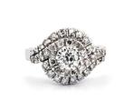 Bague - 18 carats Or blanc -  1.10ct. tw. Diamant