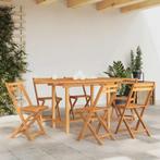 vidaXL Tuintafel verlengbaar 110-160x80x75 cm massief, Tuin en Terras, Tuintafels, Verzenden, Nieuw