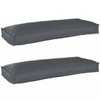 vidaXL Pallet Kussen Set 2 pcs Antraciet 100 x 40 x 8 cm, Huis en Inrichting, Verzenden, Nieuw