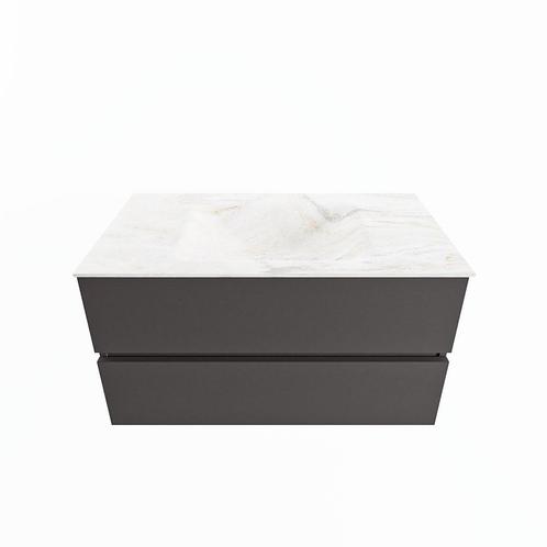 MONDIAZ VICA-DLUX 90cm badmeubel onderkast Dark grey 2, Doe-het-zelf en Bouw, Sanitair, Overige typen, Nieuw, Ophalen of Verzenden
