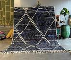Eigentijds zwart handgemaakt Marokkaans extra groot tapijt -, Huis en Inrichting, Stoffering | Tapijten en Vloerkleden, Nieuw