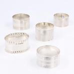 Verzameling - Servetring (5) - .925 zilver, Antiek en Kunst