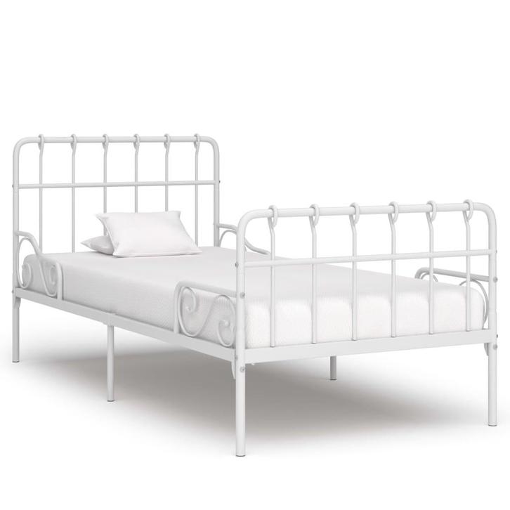 Wit Metaal Bed 90x200 | Retour Deal 47% | Slaap Goed!, Huis en Inrichting, Slaapkamer | Bedden, 90 cm, 200 cm, Wit, Nieuw, Metaal