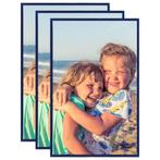 vidaXL Collage de cadres photo 3 pcs de table Bleu 13x18, Verzenden