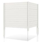 2dekans | Coast buiten privacy scherm - wit - 119x29x26 cm, Tuin en Terras, Ophalen of Verzenden, Nieuw