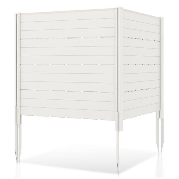 2dekans | Coast buiten privacy scherm - wit - 119x29x26 cm, Tuin en Terras, Zonneschermen, Ophalen of Verzenden