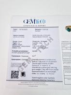 Ring - 18 karaat Geel goud Smaragd - Diamant, Handtassen en Accessoires, Ringen, Nieuw