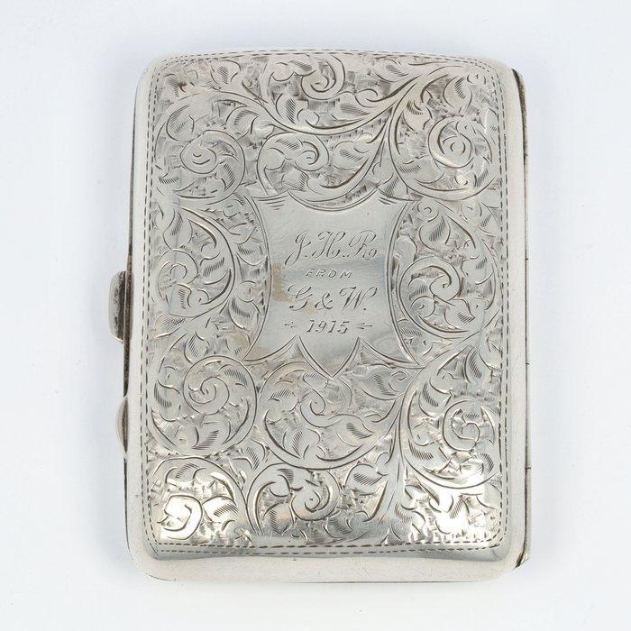 Joseph Gloster Ltd (Birmingham 1913) - Sigarettenetui -, Antiek en Kunst, Antiek | Zilver en Goud