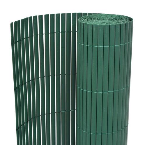 vidaXL Tuinafscheiding dubbelzijdig 90x500 cm PVC groen, Tuin en Terras, Tuinhekken en Hekwerk, Nieuw, Verzenden