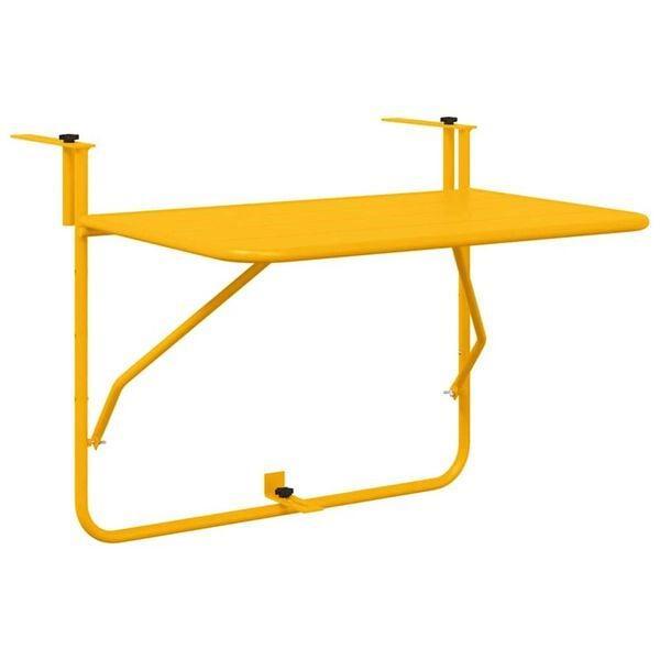 Balkontafel Inklapbaar Geel | Tweede Kansje | OP = OP, Tuin en Terras, Tuintafels, Rechthoekig, Nieuw, Metaal, Verzenden