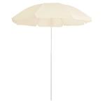 vidaXL Parasol met stalen paal 180 cm zandkleurig, Tuin en Terras, Parasols, Verzenden, Nieuw