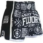 Fluory Kickboks Broekje Muay Thai Short Drill Zwart, Nieuw, Fluory, Maat 56/58 (XL), Vechtsport