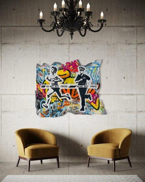 AIIROH (1987) x SINAO (1981) - Just Cross It - XXL [100%, Antiek en Kunst, Kunst | Schilderijen | Modern