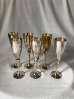 Champagne fluitje (6) - champagne glas - verzilverd