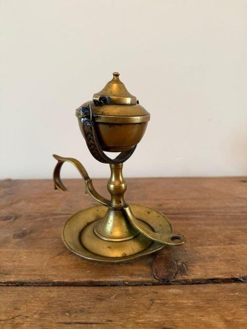 Olielamp - Brons, Koper, Antiek en Kunst, Antiek | Overige Antiek