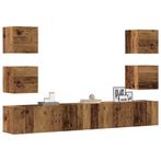 vidaXL Meubles TV muraux 6 pcs vieux bois bois, Verzenden