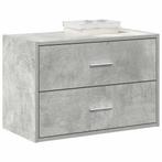 vidaXL Kast met 2 lades 60x31x40 cm bewerkt hout betongrijs, Huis en Inrichting, Kasten | Overige, Verzenden, Nieuw