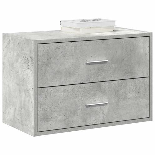 vidaXL Kast met 2 lades 60x31x40 cm bewerkt hout betongrijs, Huis en Inrichting, Kasten | Overige, Nieuw, Verzenden