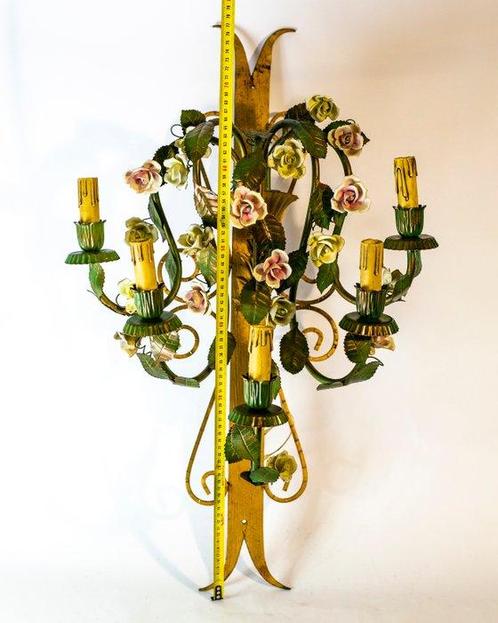 other brand - Plafondlamp - Kleurrijke smeedijzeren, Antiek en Kunst, Curiosa en Brocante