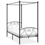 vidaXL Hemelbedframe metaal zwart 90x200 cm, Verzenden, Nieuw