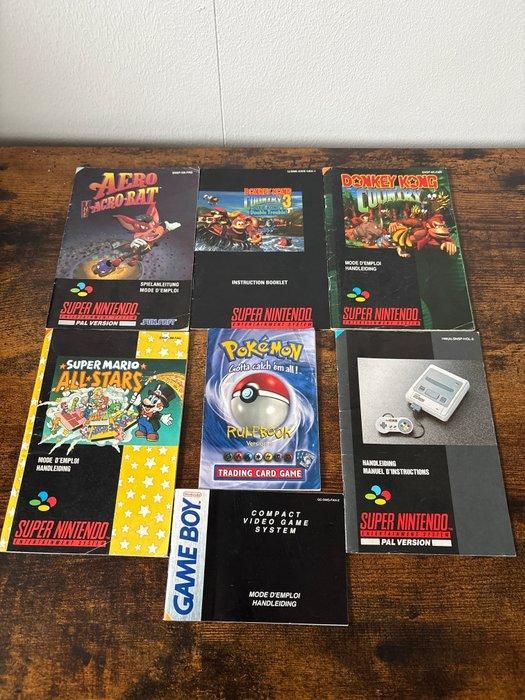 Nintendo - Set of 7 original manuals – Super Nintendo, Game, Games en Spelcomputers, Spelcomputers | Overige Accessoires