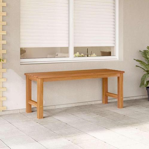 vidaXL Tuinbank 114 cm massief teakhout, Tuin en Terras, Tuinsets en Loungesets, Nieuw, Verzenden