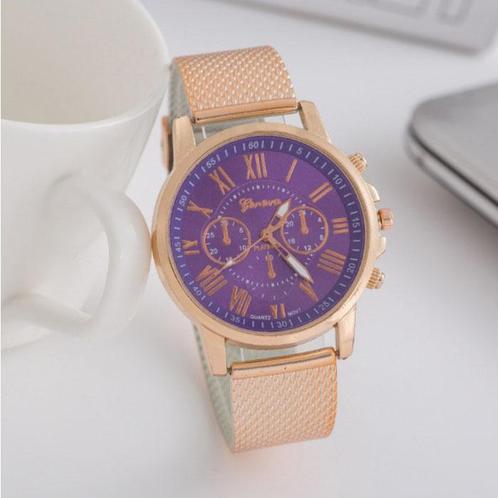 Luxe Horloge voor Dames - Modieus Kwarts Uurwerk Mesh Bandje, Handtassen en Accessoires, Smartwatches, Nieuw, Verzenden