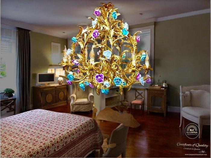 SLC Illumina - MG - Lustre - Baroque florentin - décoré en, Antiek en Kunst, Kunst | Designobjecten