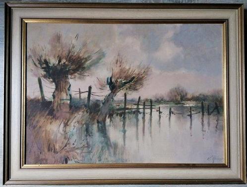 Karl Rainer 1910 - Rheinhochwasser, Antiek en Kunst, Kunst | Schilderijen | Klassiek