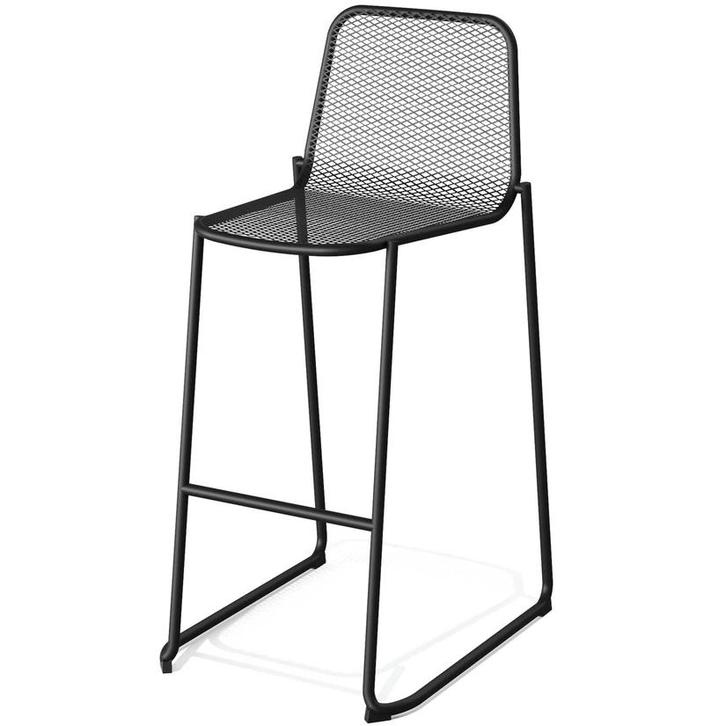 Barkruk | MASE | Staal | Zwart | In-/Outdoor | Stapelbaar |, Articles professionnels, Horeca | Équipement de cuisine, Envoi