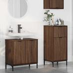 vidaXL Badkamermeubel Set 2 pcs bruin eikenkleur 39,5 x 36 x, Huis en Inrichting, Badkamer | Badkamermeubels, Verzenden, Nieuw
