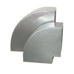 Vierkant bocht 90° aluminium 300x300mm, Doe-het-zelf en Bouw, Verzenden, Nieuw