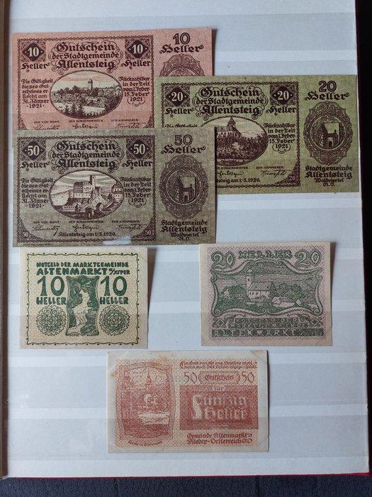 Oostenrijk. - 129 Notgeldscheine im Album - 1920s (Zonder, Postzegels en Munten, Bankbiljetten | Europa | Niet-Eurobiljetten