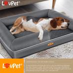 Hondenbed - hondenkussen XXL - grijs - 106x80 cm - met rand, Dieren en Toebehoren, Honden-accessoires, Verzenden, Nieuw