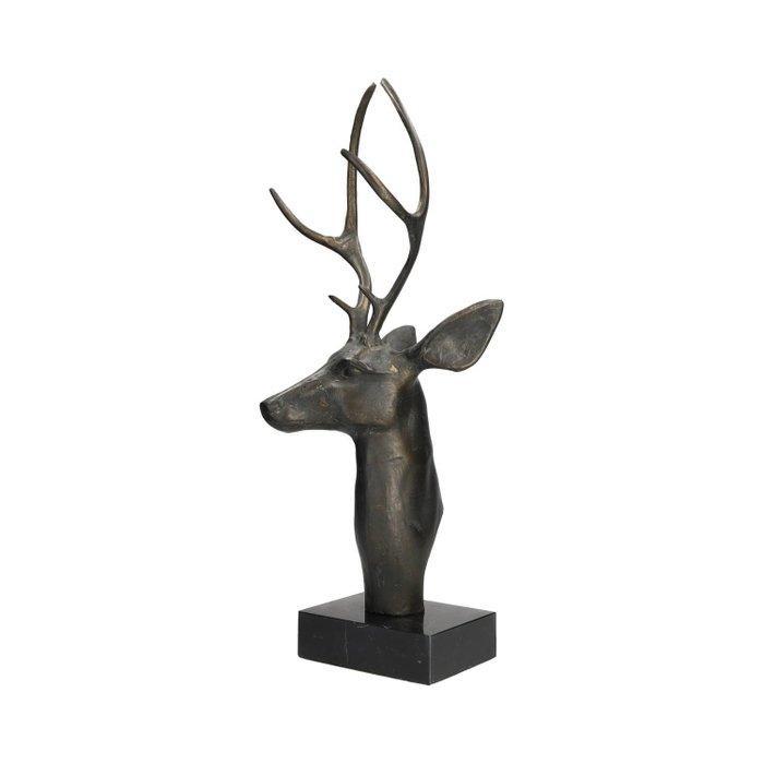 sculptuur, Deer bust - 58 cm - Aluminium, Marmer, Diversen, Kerst