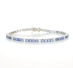 Armband - 18 karaat Witgoud Saffier - Diamant