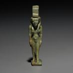 Oud-Egyptisch Faience Amulet van de Godin Isis. Late, Verzamelen, Mineralen en Fossielen