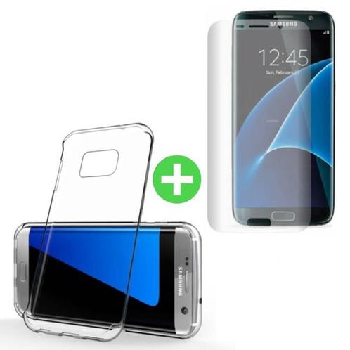 Samsung Galaxy S7 Edge Transparant TPU Hoesje + Screen, Telecommunicatie, Mobiele telefoons | Hoesjes en Screenprotectors | Overige merken
