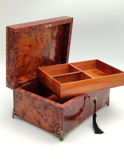 Boîte à bijoux - Boîte à bijoux, Loupe de Thuya, Nacre,, Antiquités & Art, Curiosités & Brocante