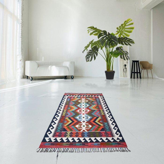 Kleurrijke Amira kilim - Vloerkleed - 155 cm - 98 cm - Met, Huis en Inrichting, Stoffering | Tapijten en Vloerkleden