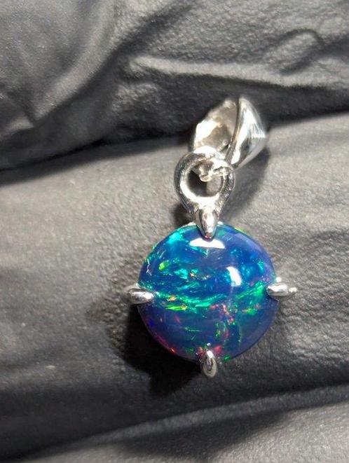 Uitstekende S925 zilveren hanger, natuurlijke zwarte nobele, Verzamelen, Mineralen en Fossielen